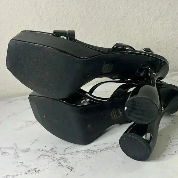 Bar III Womens Scarlett Patent Square Toe Heels 9 M - Picture 6 of 13